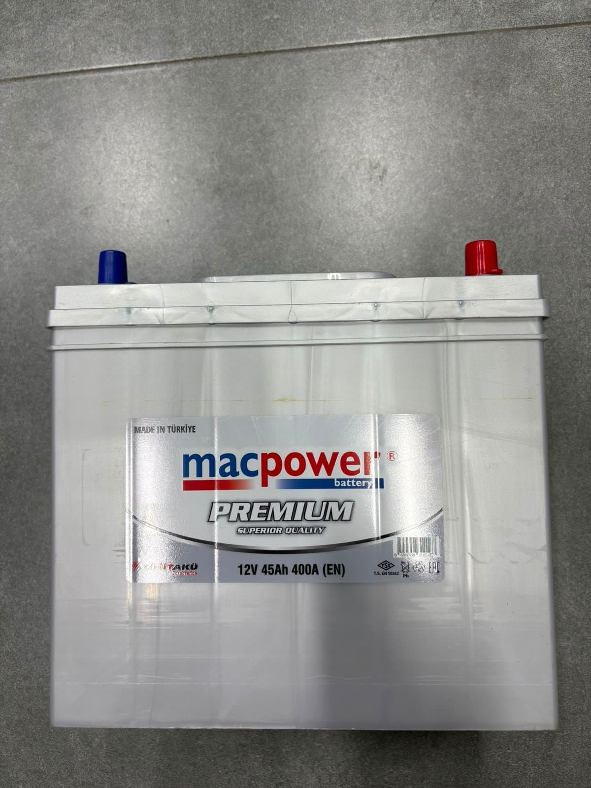 აკუმულატორი MACPOWER PR JIS 45Ah L+-1