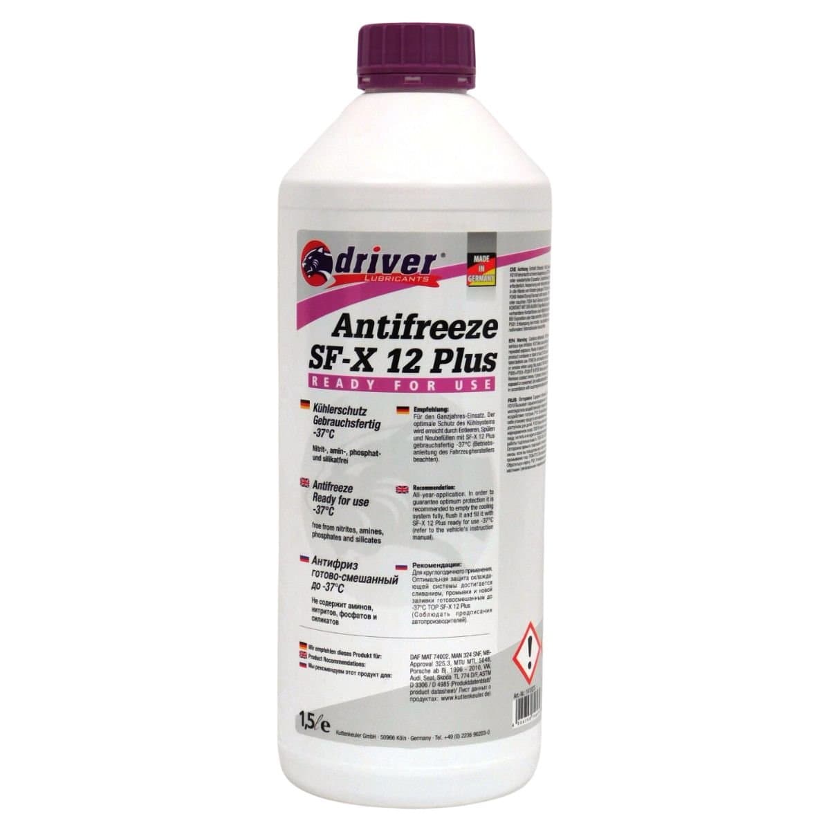 ანტიფრიზი DRIVER SF-X12 PLUS (G12+) 1,5L